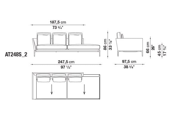 Кожаный диван B&B Italia Атолл ARCH-00112726 - Вид №65