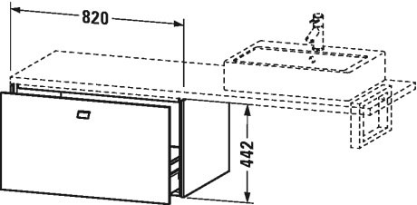 BR513409191 Brioso Шкафчик для консоли Серо-коричневый декор Duravit - Вид №1