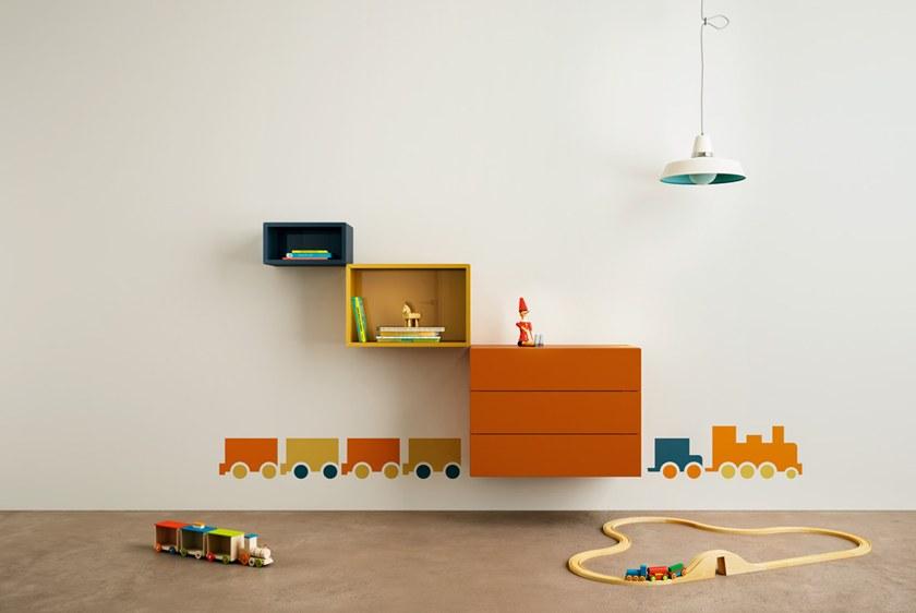 Lago Модульный деревянный книжный шкаф с ящиками 36e8 sun-id-1456158 - Вид №1