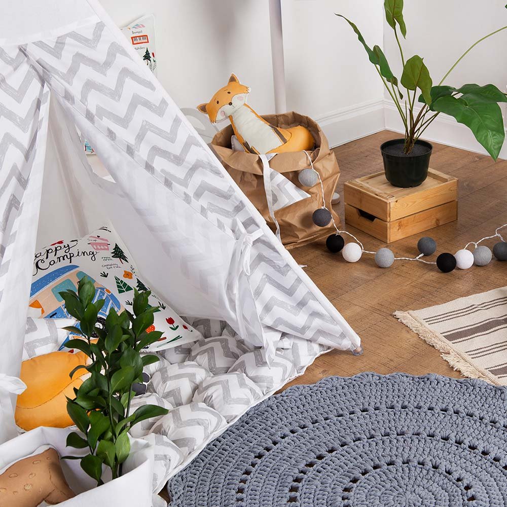 Вигвам для детей Grey Zigzag VAMVIGVAM GREY ZIGZAG 281917 Белый;серый Santreyd  - Вид №3