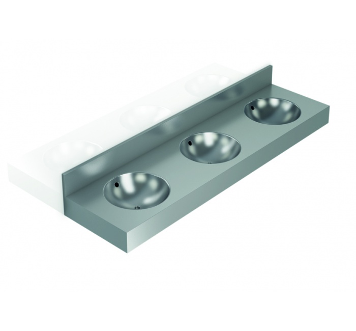 GW08 44 04 01 Genwec Общая мойка из нержавеющей стали 304 с нагрудником 2400 мм 