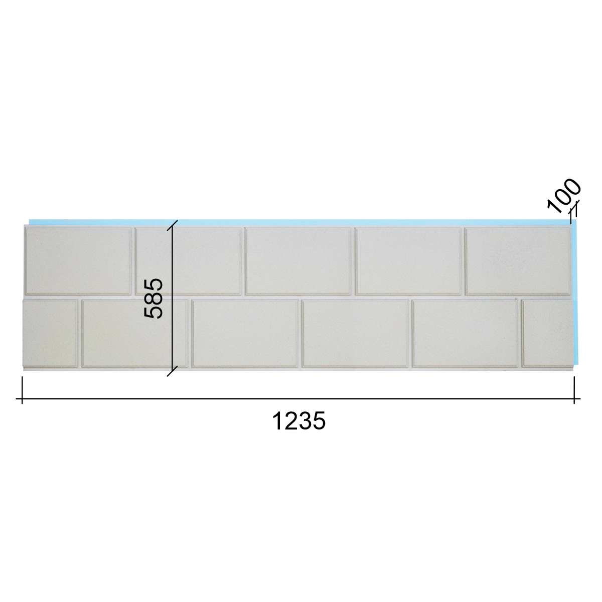 RPG9TER100#1 RPG Панель для утипления фасада 1235x585x100 L RPG PANEL Termorustic - Вид №1