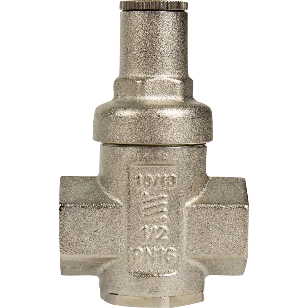 Редуктор давления Valtec поршневой 1/2", никелированная латунь VT.087.N.0445 12519440 STLM-2051836  - Вид №1