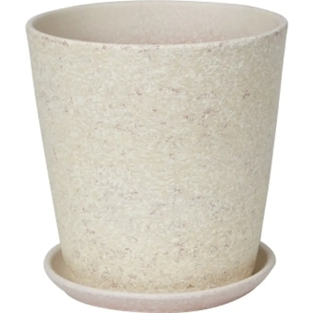 Santreyd Керамический горшок «Бежевый камень» для комнатных растений 83406115 STLM-0041009