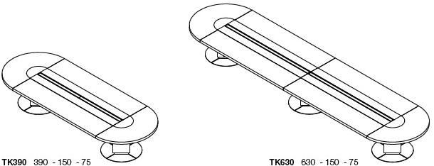 ARTOM by Ultom Овальный стол для совещаний с системой управления кабелями Taiko sun-id-1486792 - Вид №1