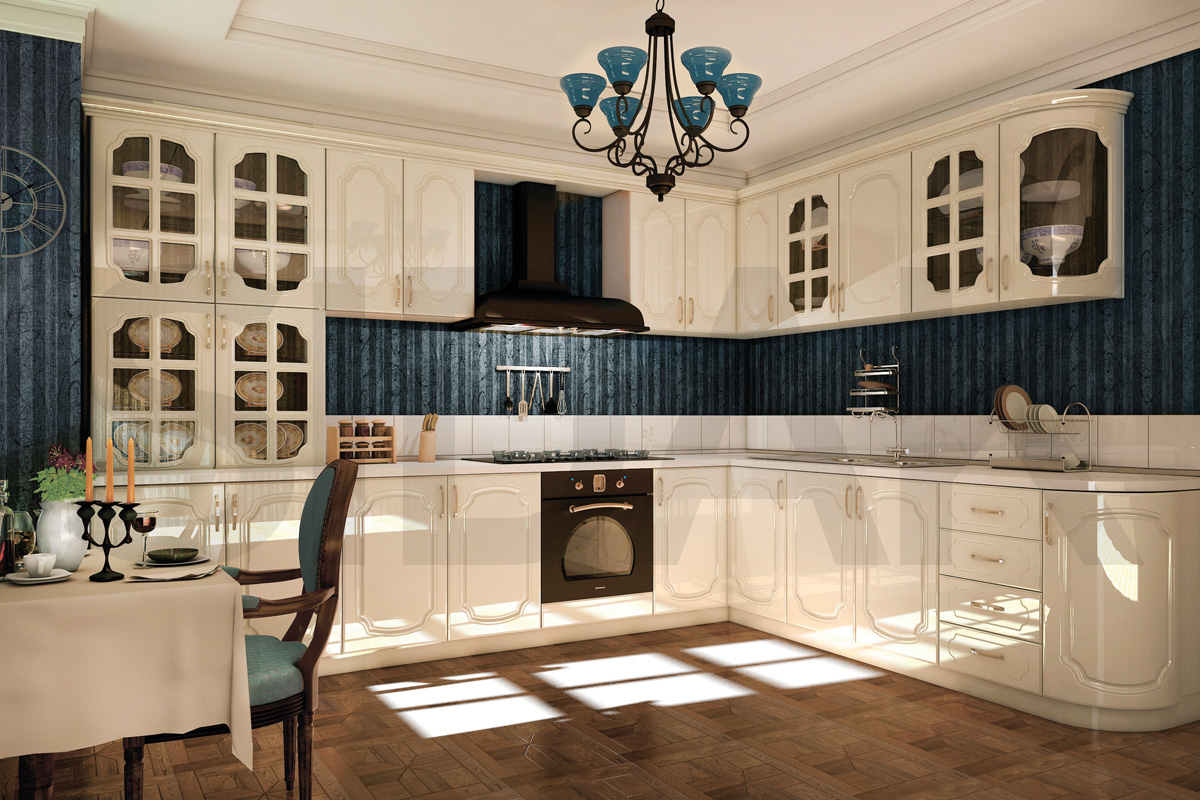 Фасады для кухни Классика Фрезеровка «Классика Романская» Доломит №278 SIDAK SIST1249-204 - Вид №1