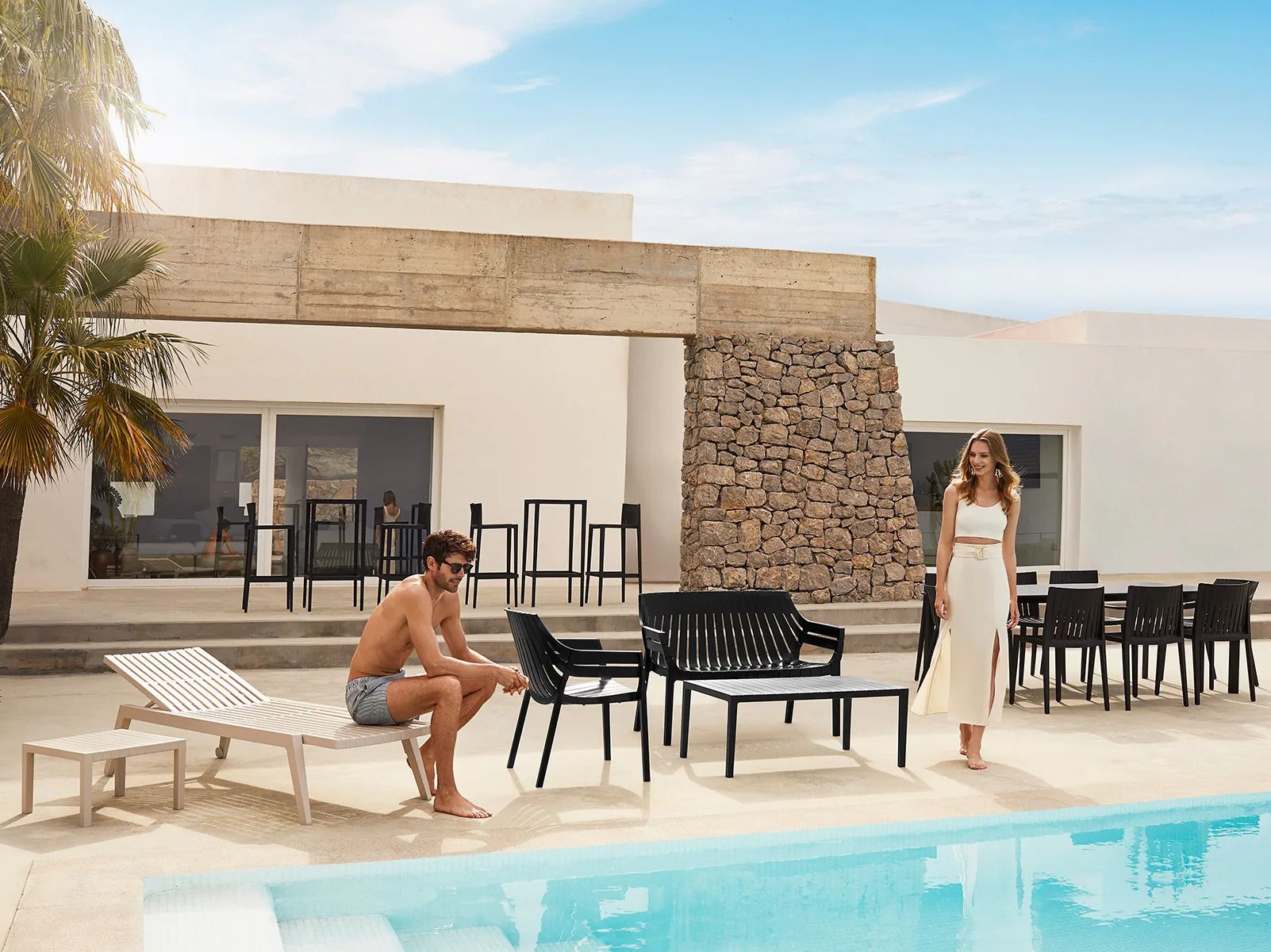 Полипропиленовое садовое кресло с подлокотниками Vondom Spritz ARCH-00138574 - Вид №2