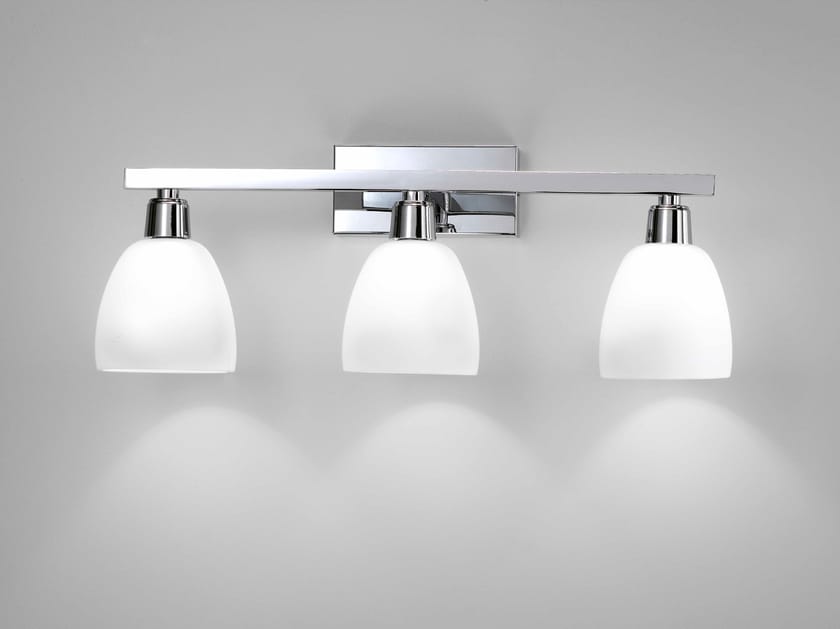 Настенный светильник из латуни и стекла Cremasco Illuminazione 7282/3AP ARCH-00153059