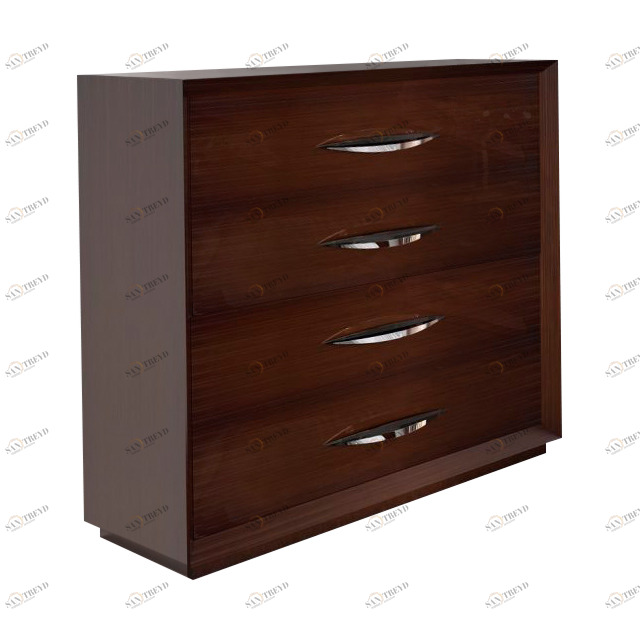 Комод для спальни с 4 ящиками темный орех Luogo ESF ДИЗАЙНЕРСКИЕ, CONTEMPORARY 043958 Коричневый;орех 