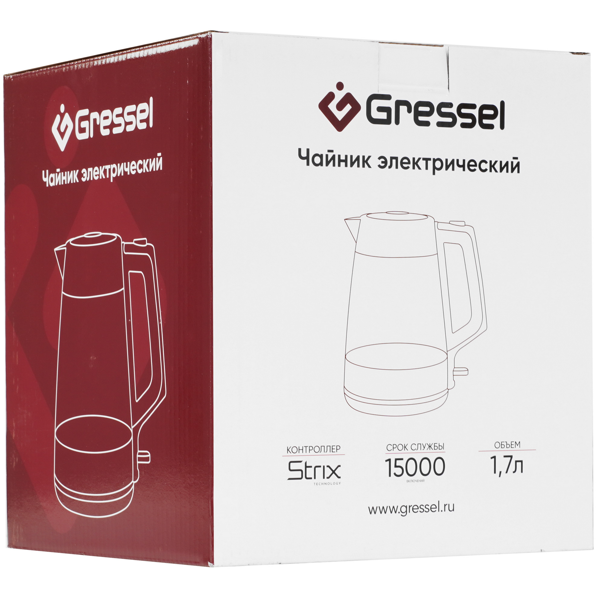 9256874 Электрочайник Gressel RGRK-771114 белый STDN-0082452 - Вид №7