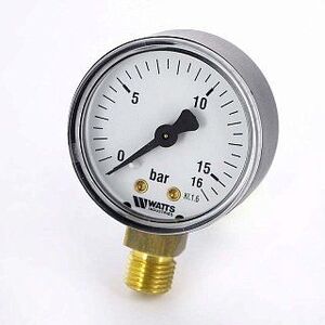 Манометр радиальный F+R200 63 мм 1/4" 16 бар WATTS