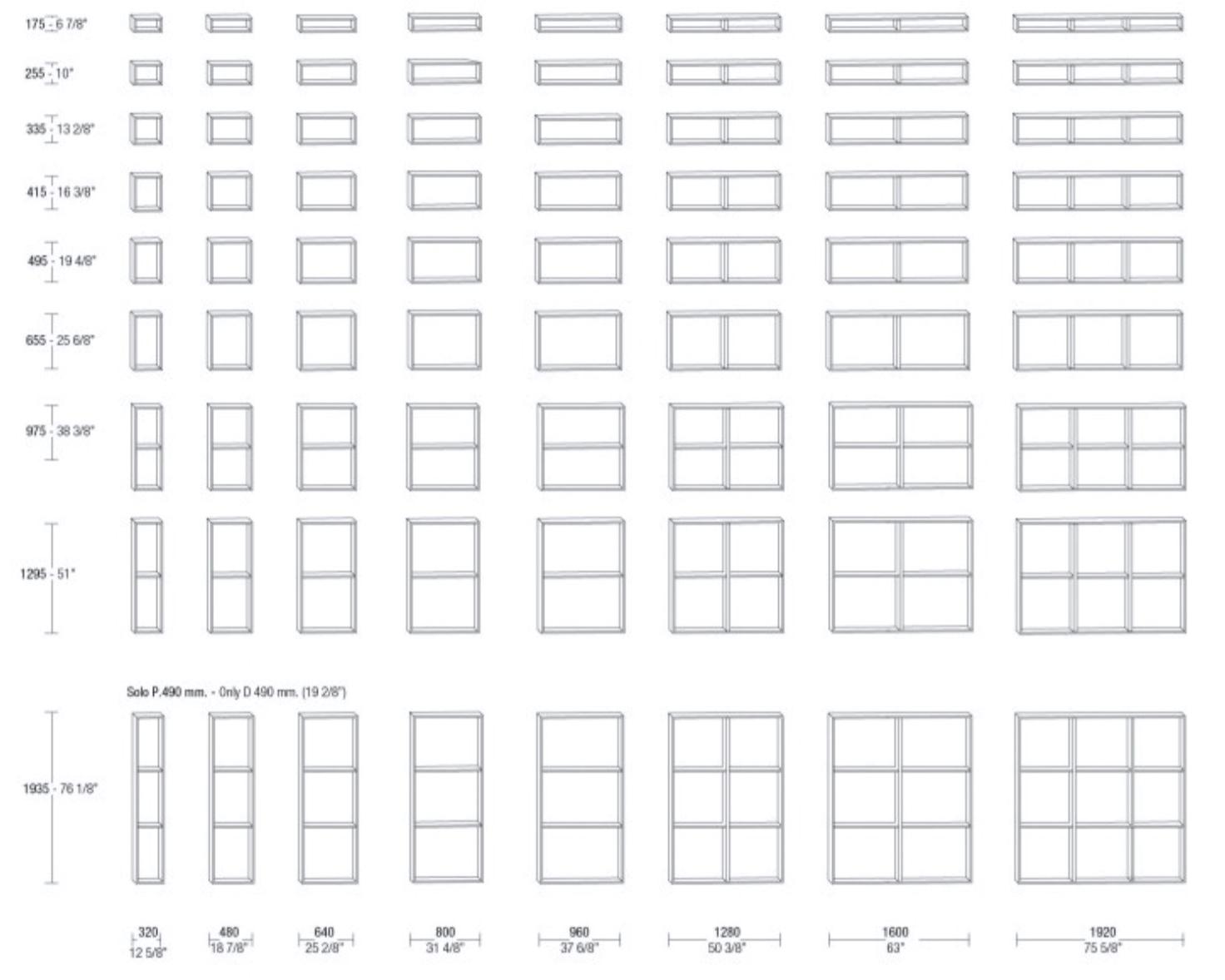 Модульная стенка для хранения, прикрепленная к стене, покрытой лаком из дерева Misuraemme Santreyd sun-id-1348020 - Вид №3