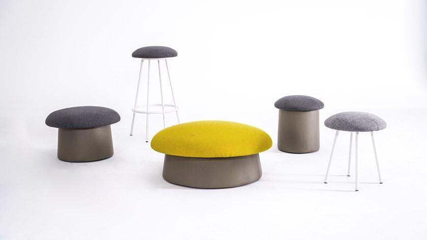 Grado Design Высокий табурет из ткани с подставкой для ног Fungo Fun-ch-05 - Вид №3