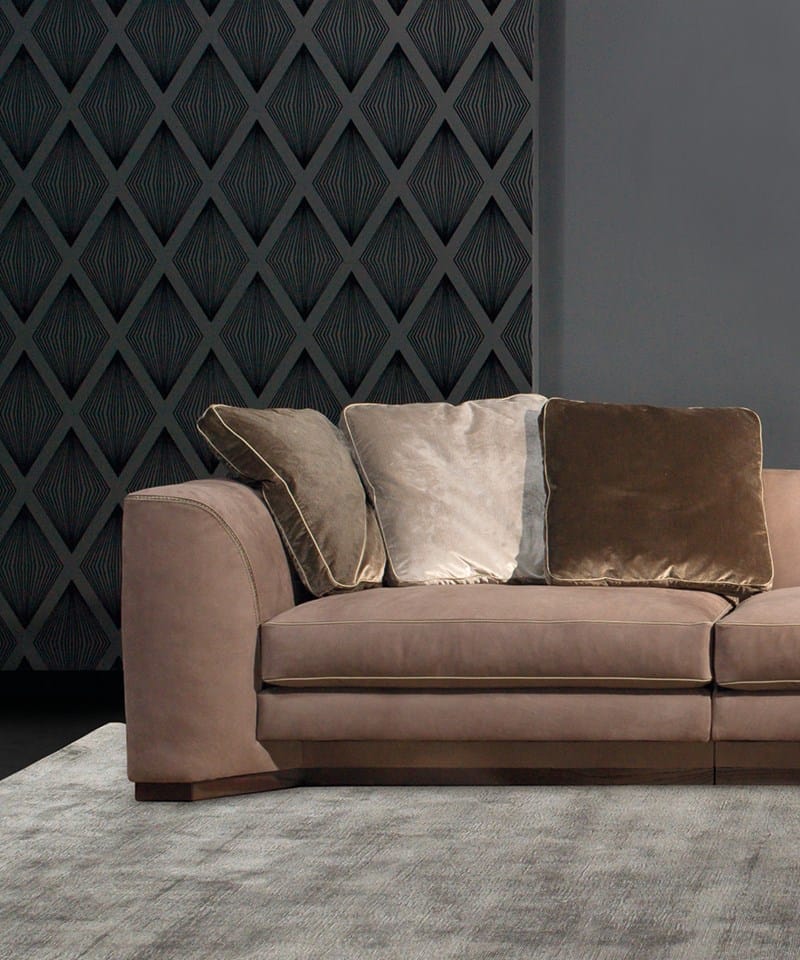 Кожаный изогнутый диван Borzalino Franklin ARCH-00020310 - Вид №2