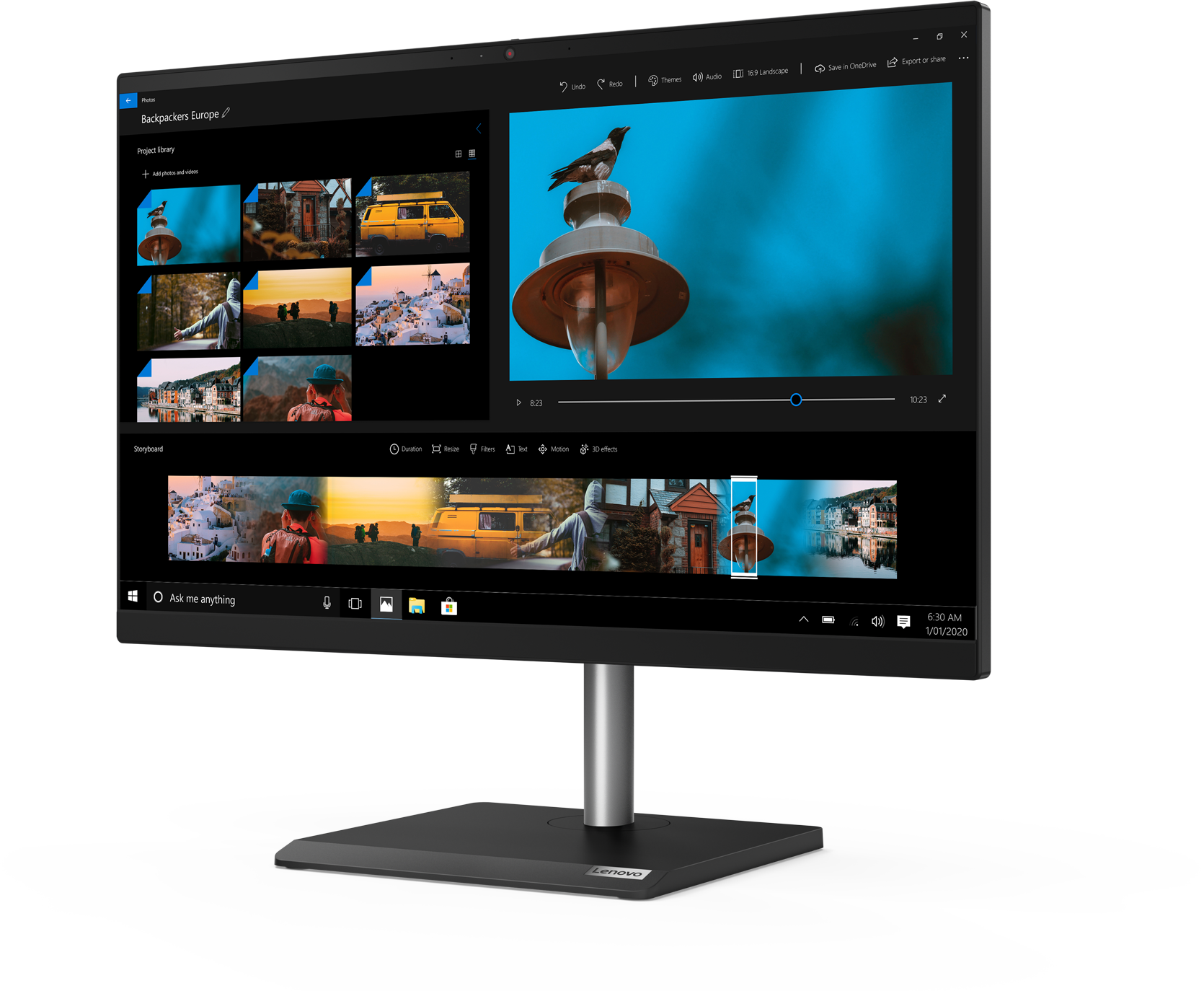 11FT008ARU v30a-24iml aio 23,8" i3-10110u 8gb 256gb_ssd_m.2 int. dvd±rw ac+bt usb kb&mouse no_os 1y on-site Lenovo Santreyd  - Вид №4