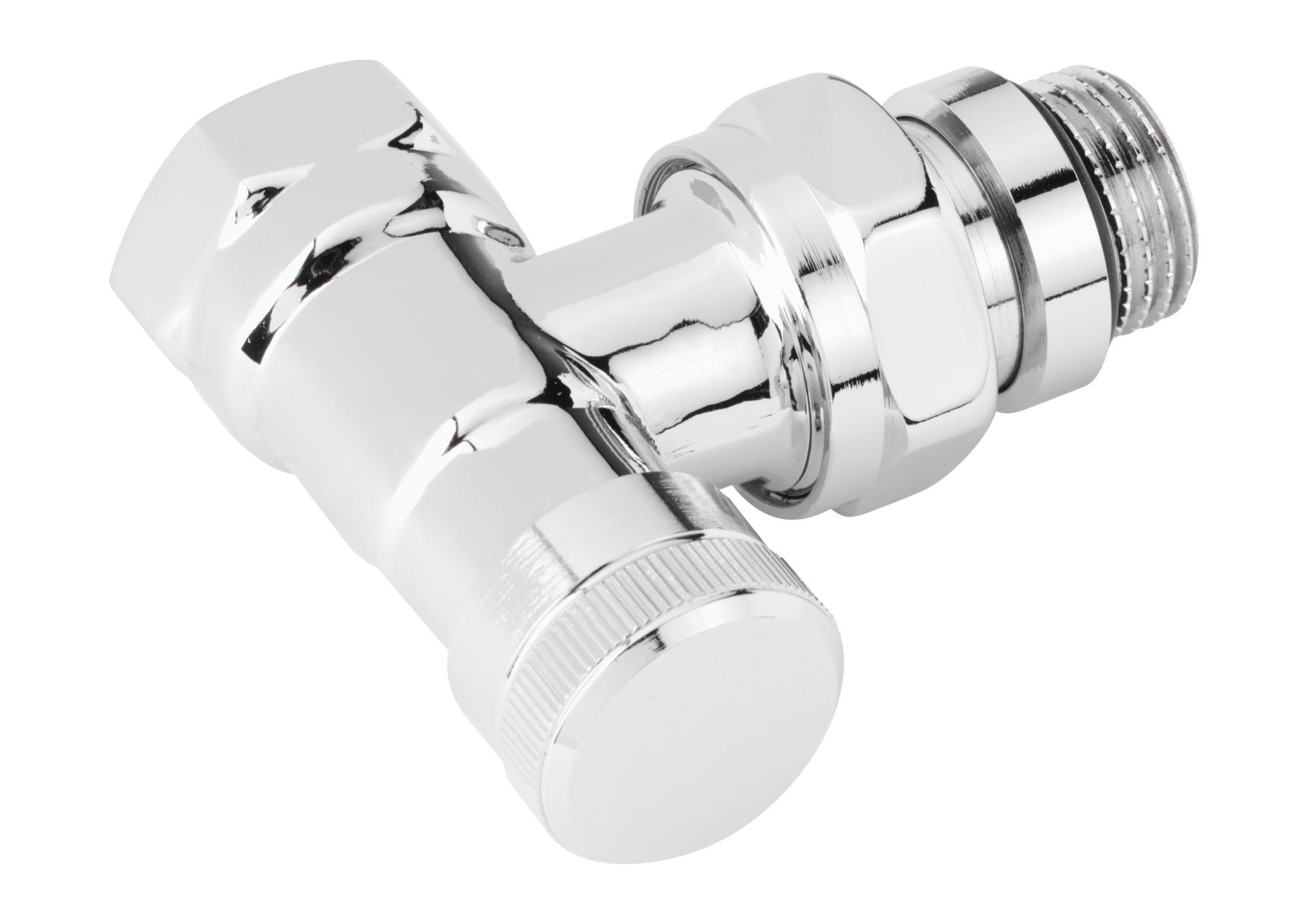 Danfoss Клапан RLV для бокового присоединения к радиатору RLV-CX Клапан запорный Ду 15, угл., хром 003L0273  - Вид №14