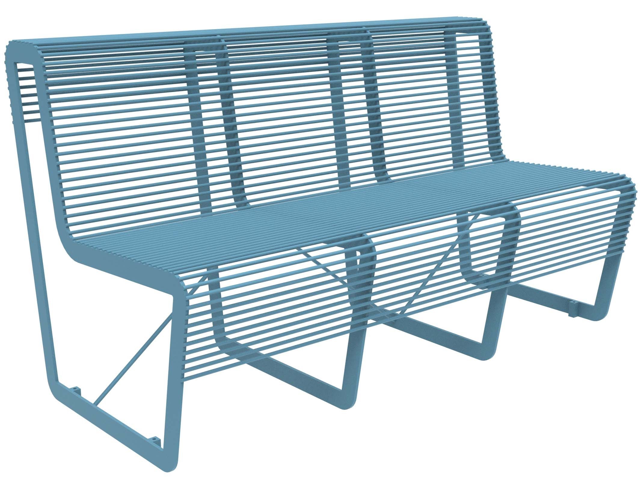 Оцинкованная стальная скамья со спинкой Lazzari Light ARCH-00099033 - Вид №30