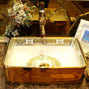 Керамическая столешница прямоугольная раковина