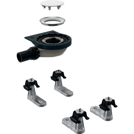 154.020.00.1 Сифон для душевых поддонов Geberit с четырьмя ножками, для душевой поверхности Setaplano, высота гидрозатвора 30 мм Geberit 