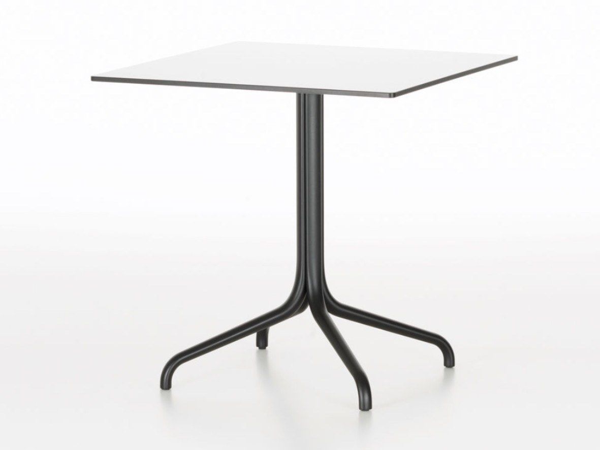 Квадратный стол со стальным основанием и деревянной столешницей VITRA Belleville Table ARCH-00073335 - Вид №12