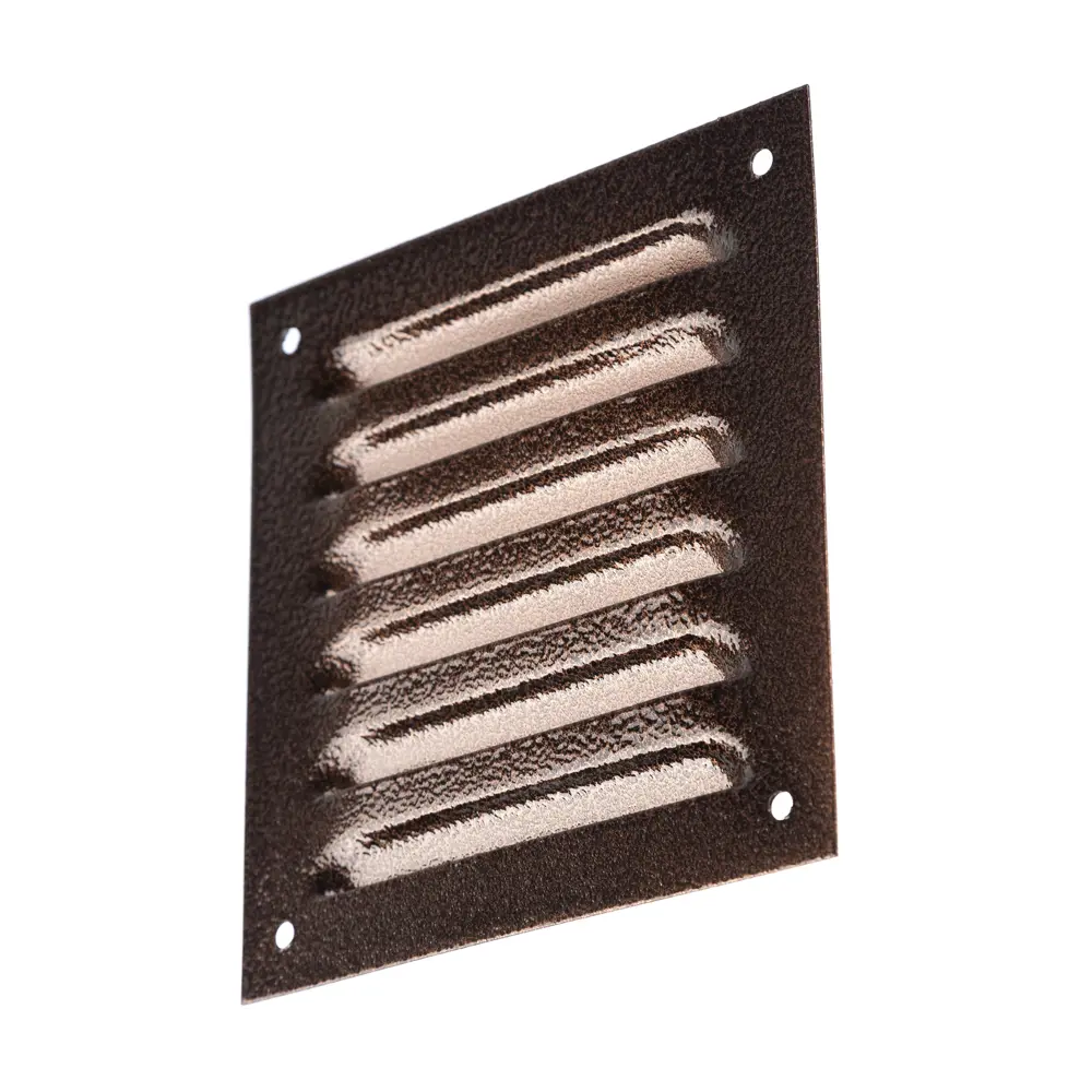 Вентиляционная решетка ORE коричневая металлическая 125х125 мм 84653730 STLM-0053242 - Вид №2