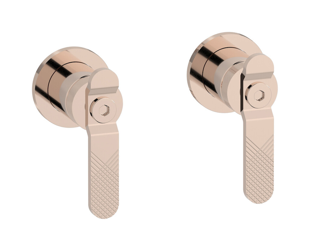 Встроенный смеситель для душа на 2 отверстия на 1 потребителя. WE ARE IB b2400rs Rose Gold Bold