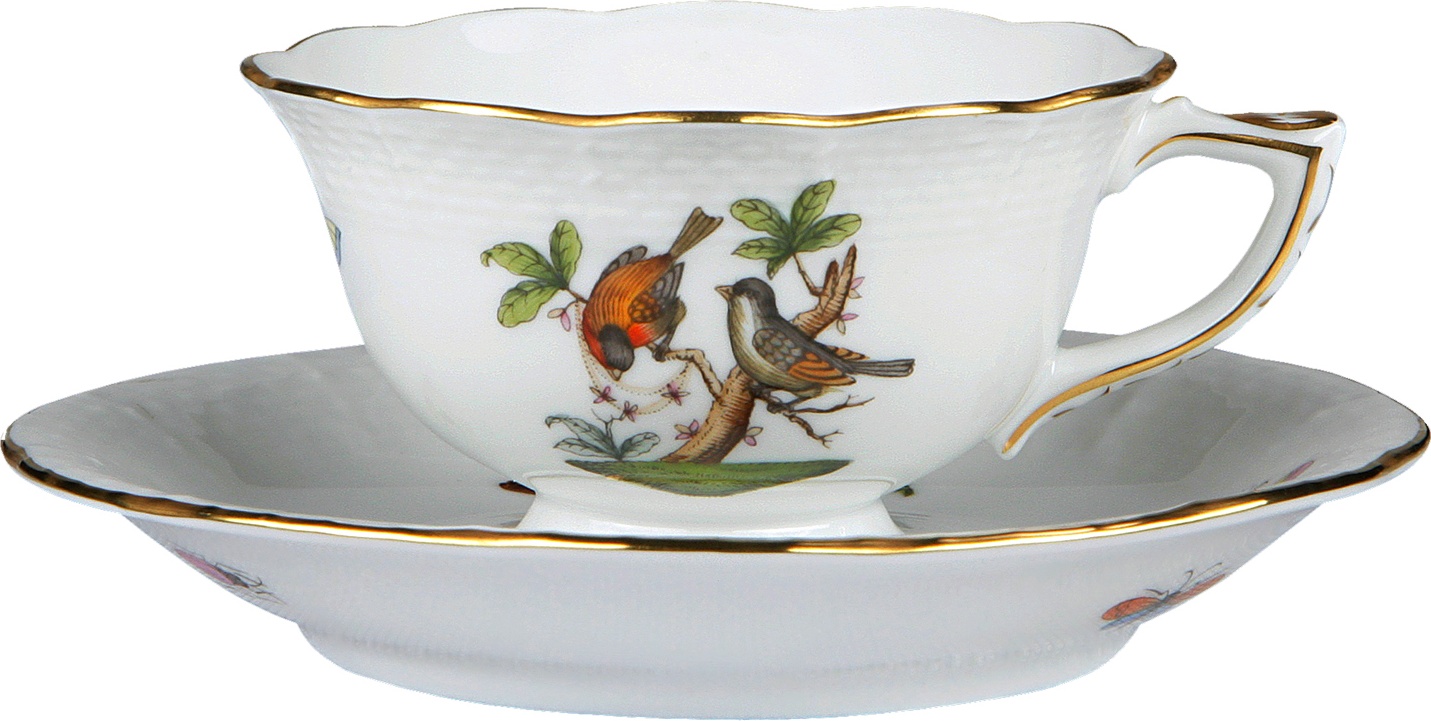 1051645 Herend Чашка для мокко с блюдцем 50мл "Ротшильд" Фарфор 