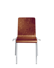 Luna 103-G Стул с квадратным стальным каркасом на 4 ножках и соединительным устройством. Сиденье и спинка из дерева или бука с обивкой. Et al. Luna