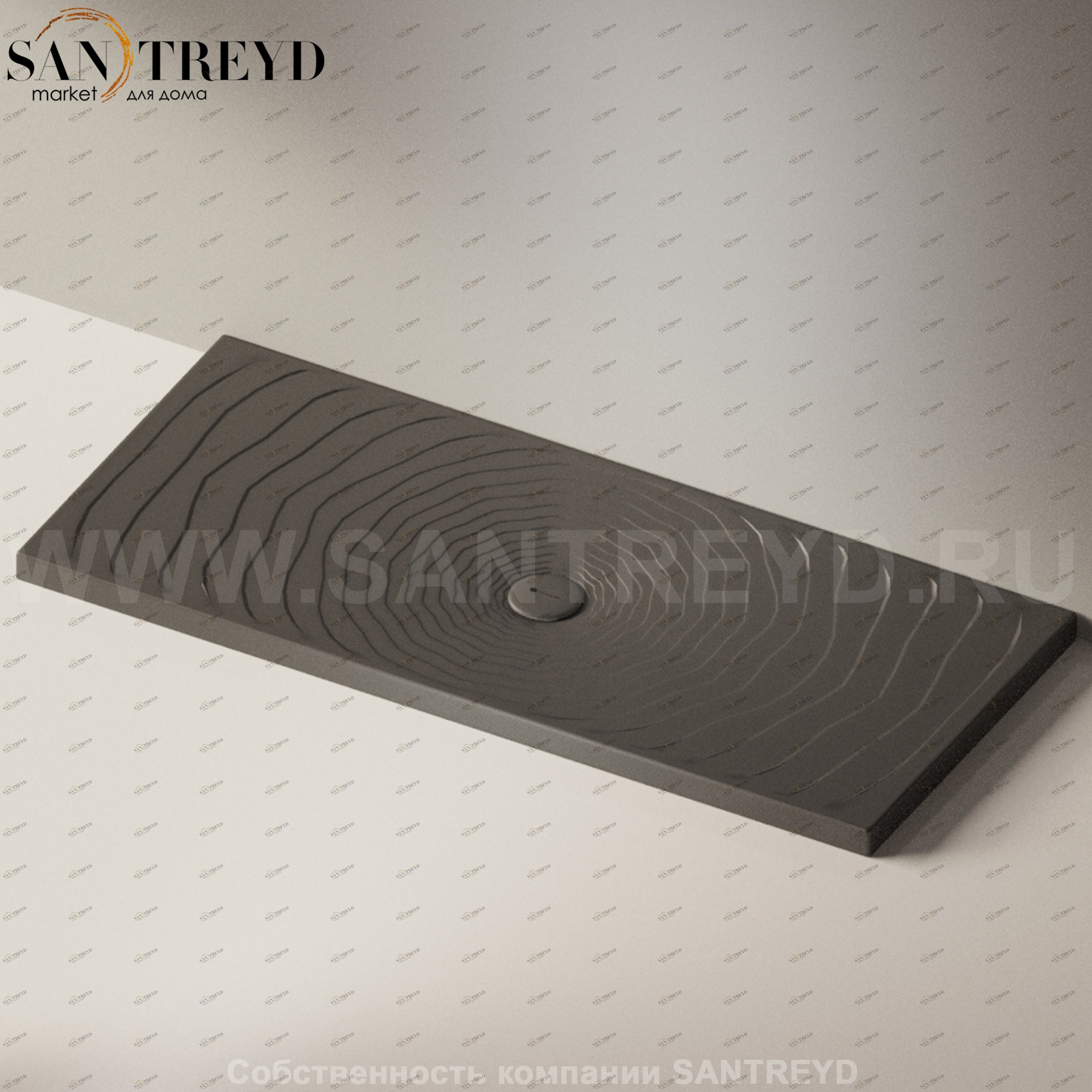 Flaminia WATER DROP Душевой поддон 160 см черный DR7016.7006 Ceramica Flaminia DR70167006