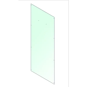 Стенка для душевой ширмы Domani-Spa Simple 1/4 круга 90x90 см 10 отверстий цвет белый