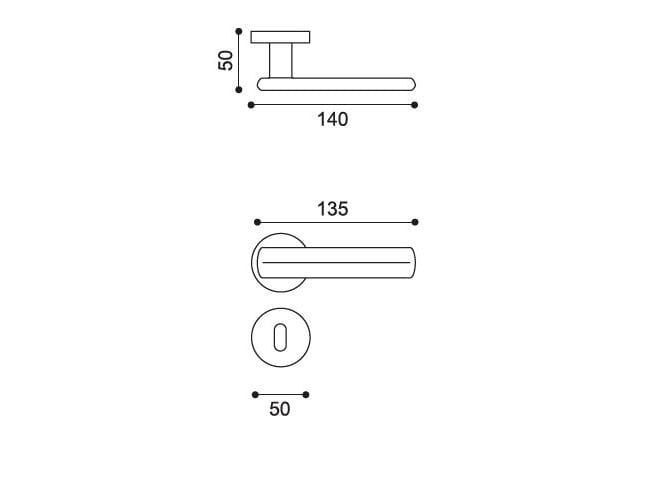 Ручка из цинкового сплава с насадкой на розетке Manital круглый ARCH-00101694 - Вид №6