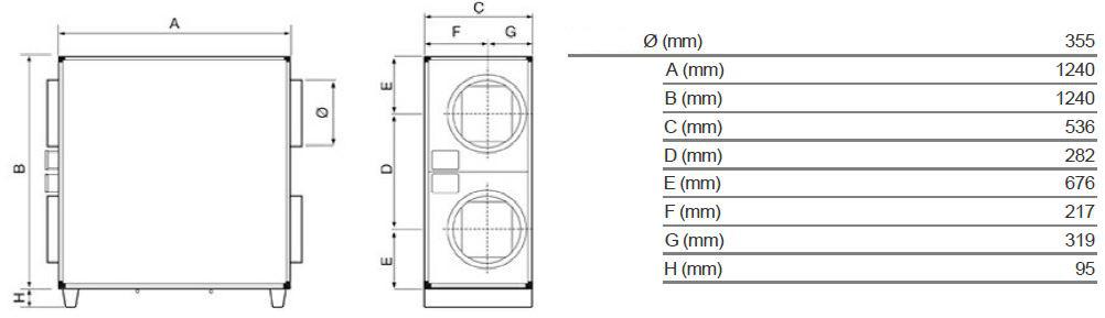 Vortice Воздухообменник с перекрестным потоком для рекуперации тепла Vort nrg 45186 - Вид №2