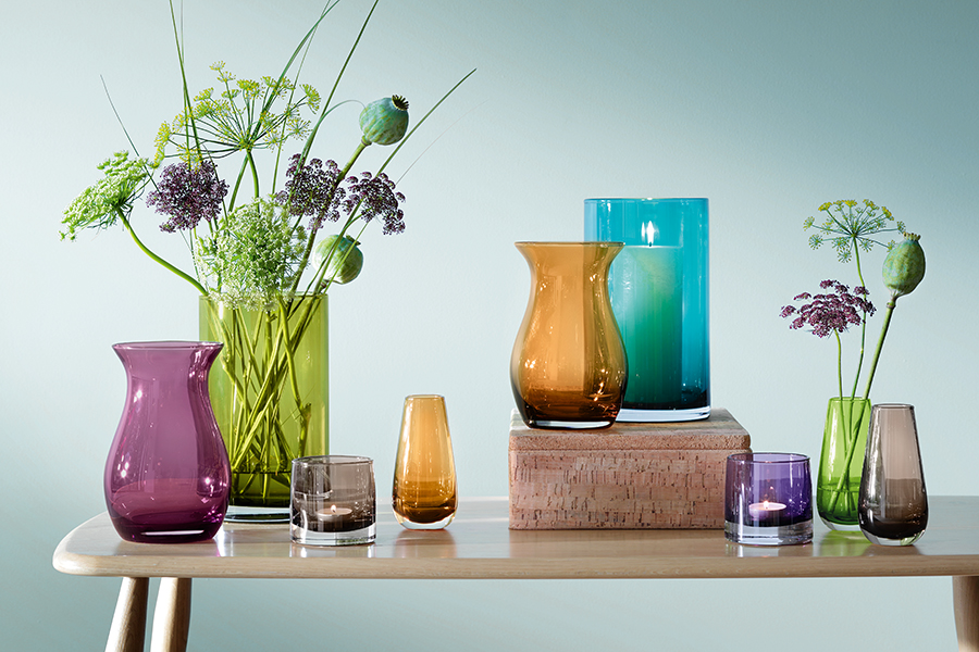 Ваза в форме бутона flower colour 14 см охра LSA INTERNATIONAL - 253388 Оранжевый  - Вид №2