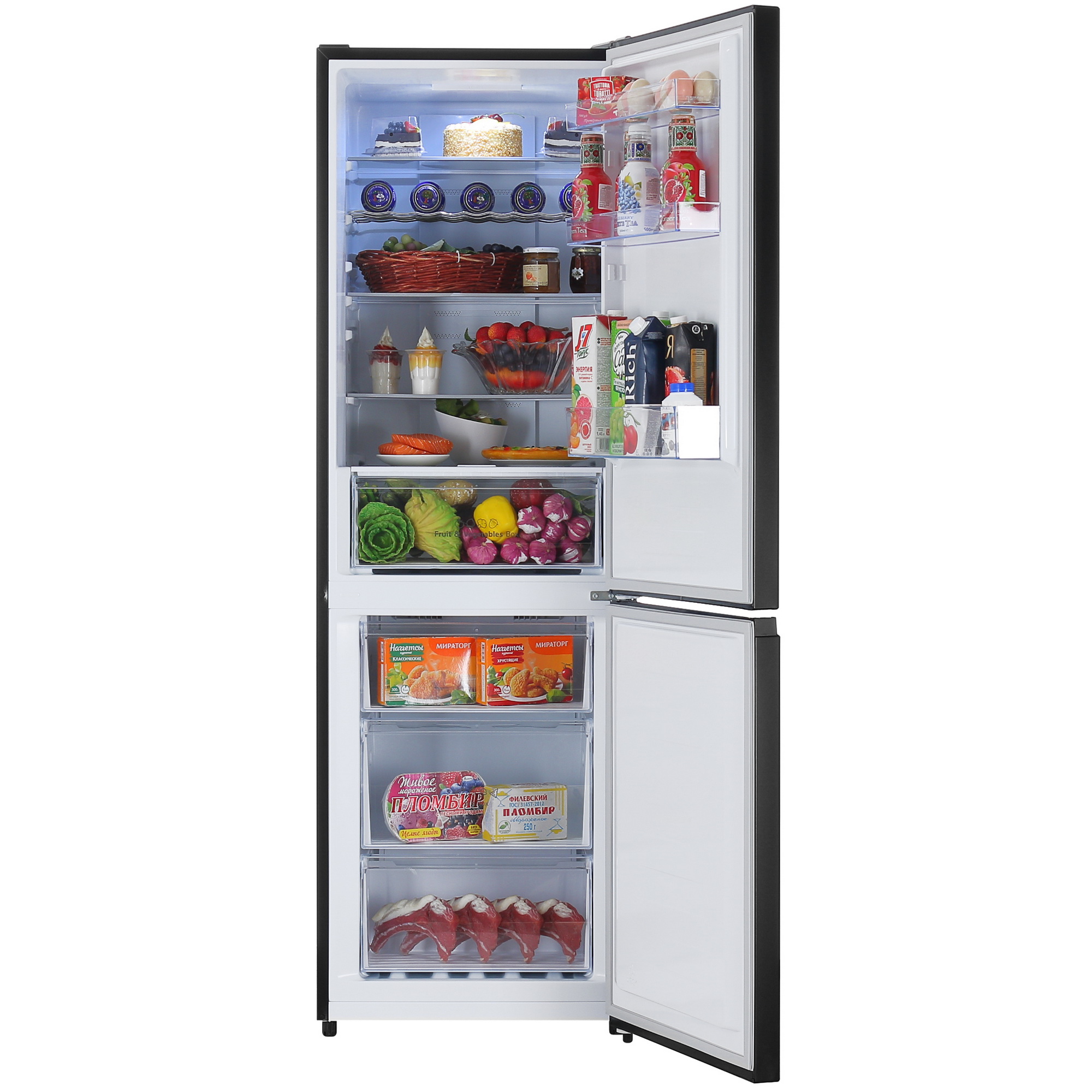 9063230 Холодильник с морозильником   Hisense RB395N4BFE черный STDN-0069864 - Вид №5