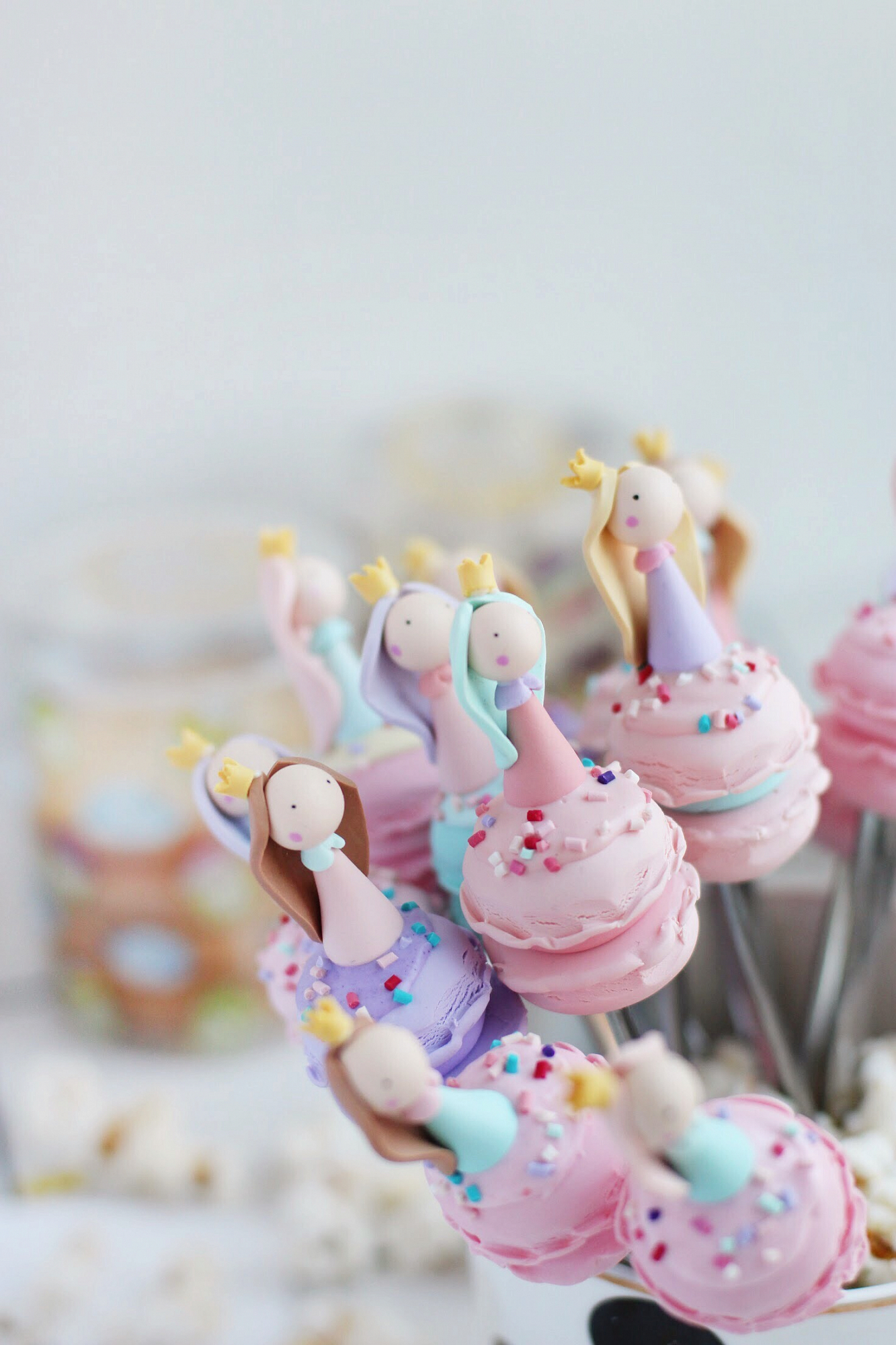 Чайная ложка "Голубой macaroon и принцессой-блондинкой в лавандовом платье" JULS SMALL BAKERY  350370 Голубой Santreyd  - Вид №1