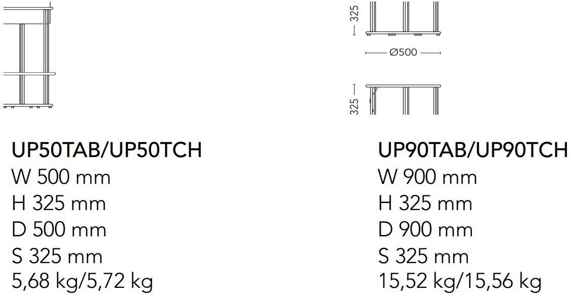 Mobboli Низкий круглый журнальный столик из стали с эпоксидной краской Up Up50tab, up90tab - Вид №3