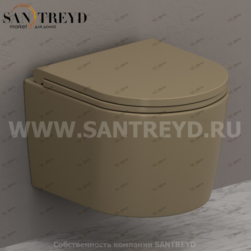 FOS06PA Подвесной унитаз настенный Бежевый Ceramica Globo FORTY3 Италия