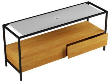 STA 180 04 Мебель для подвешивания и подставки azzurra ceramica Основание из окрашенного металла в комплекте с индивидуальной полкой с отверстием и шкафом с 2 ящиками со встроенной вешалкой для полотенец HANG&STAND