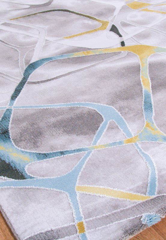 Ковер California HL001-093 0,8 1,5 м DOLLY CAPRETS CALIFORNIA 015280 Желтый;серый;синий - Вид №3