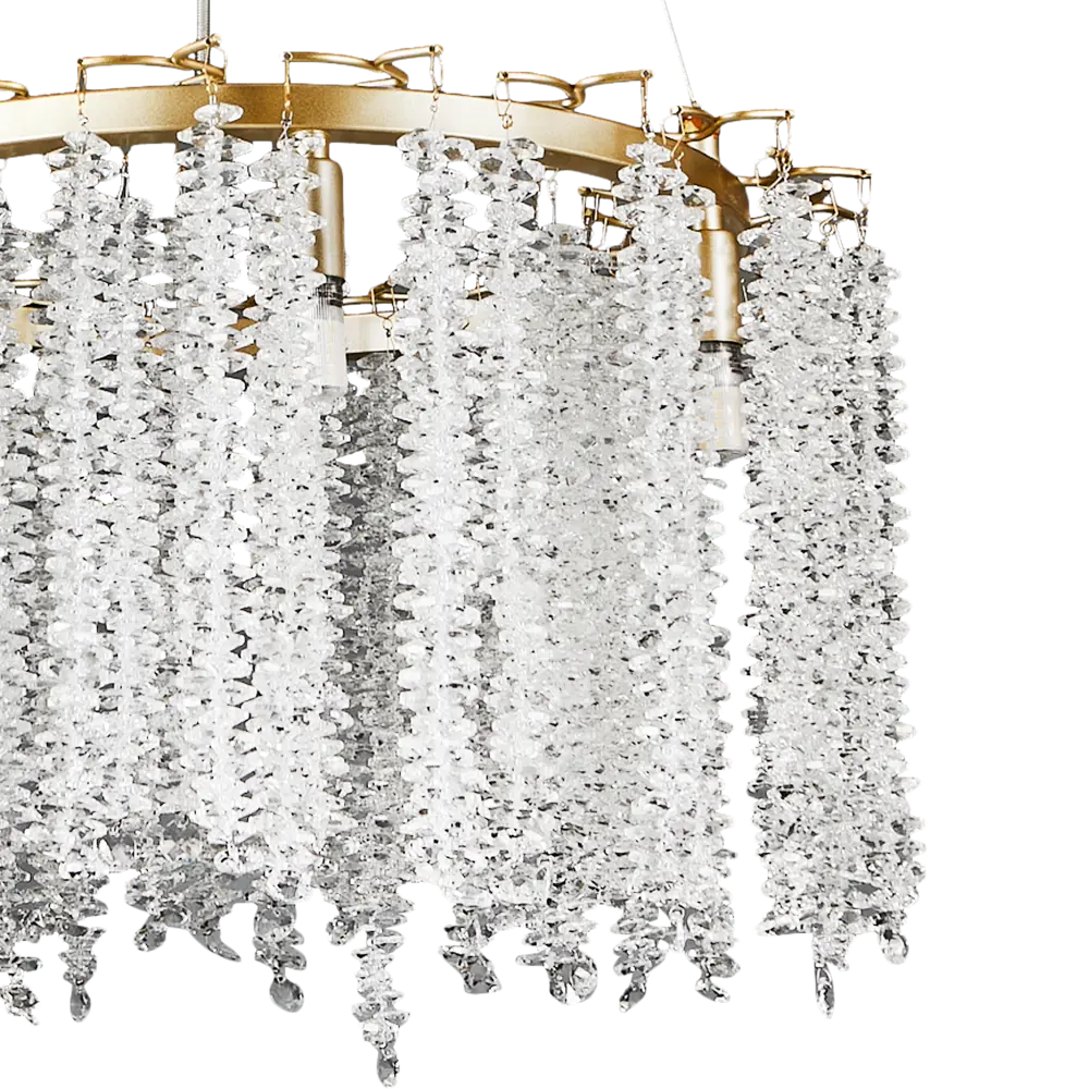 Люстра De City Лайма 6 с хрустальными пластинами для гостиной и спальни 89379446 STLM-1348891 - Вид №5