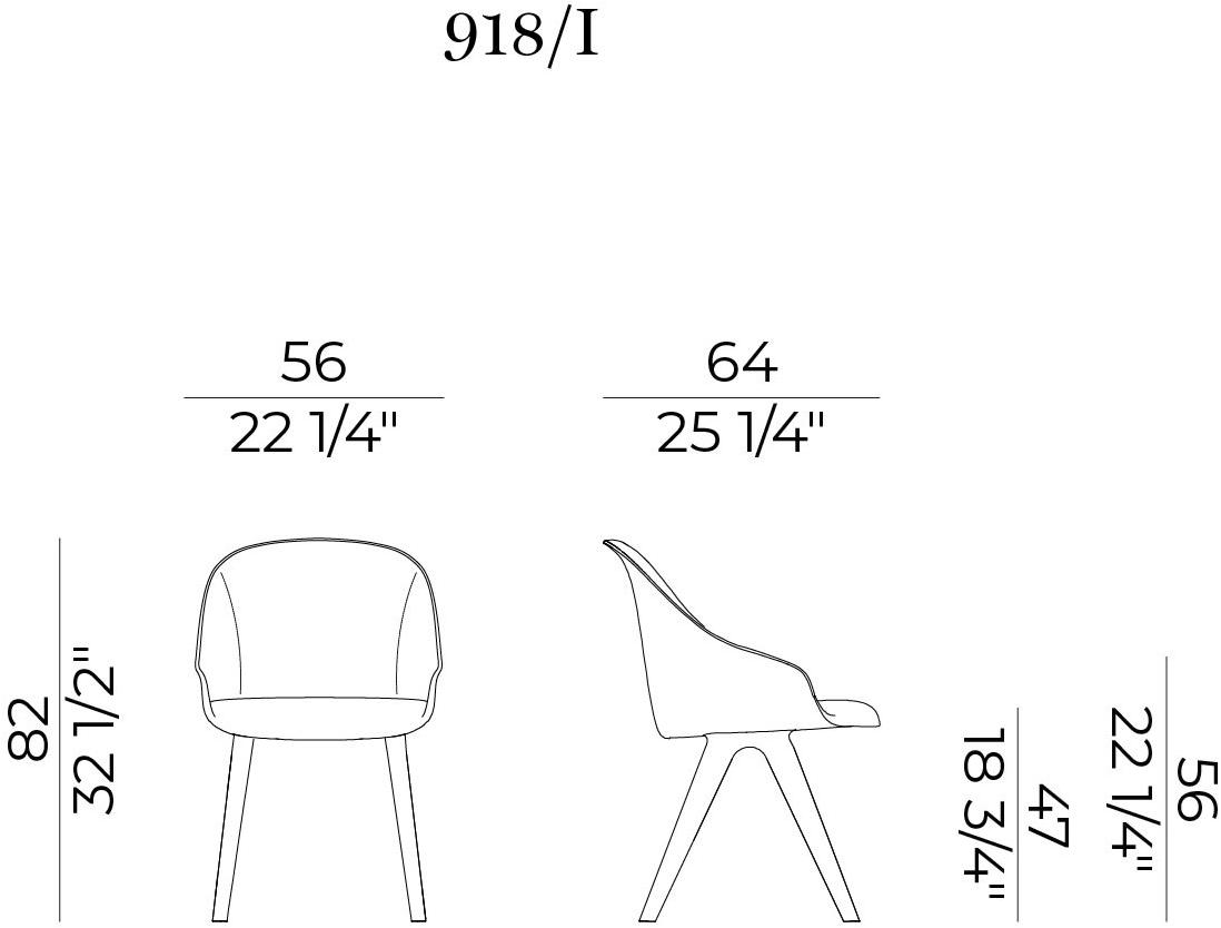 Potocco Стул с обивкой и подлокотниками Lyz 918 i - Вид №3