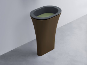 AMLA65-BA+AMPILO-AG+AMCOLO-CA Раковина Amedeo Ovale отдельностоящая cielo Enjoy + Amedeo