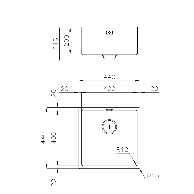 4456046 Раковина Skin Gun Metal - 4456046 Fosterspa  - Вид №1