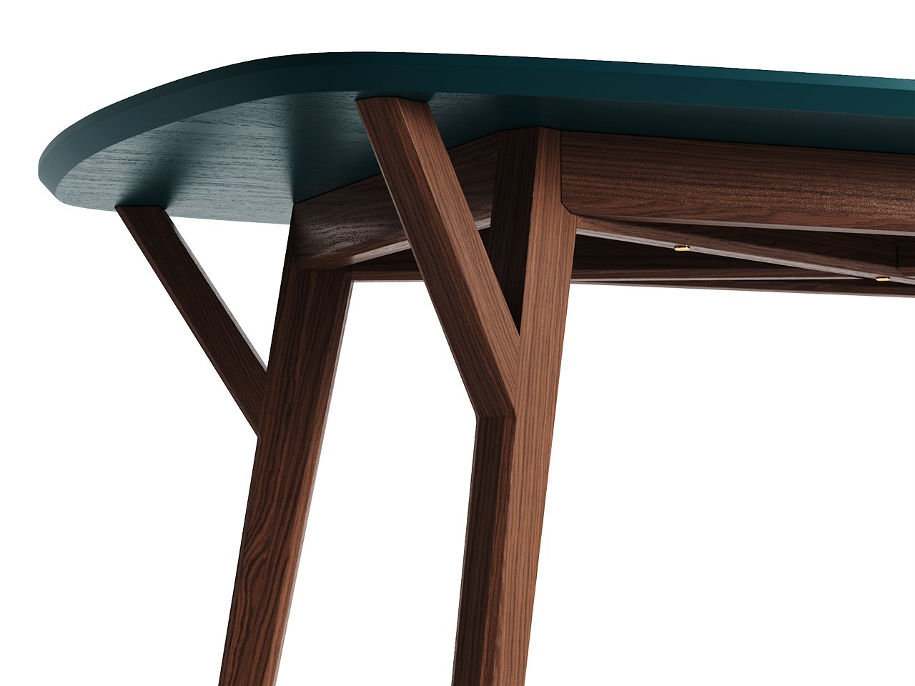 Обеденный стол прямоугольный дуб тобакко, морская волна 140 см Proso THE IDEA  210032 Коричневый  - Вид №2