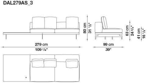 B&B Italia 3-х местный тканевый диван Dock sun-id-1376507 - Вид №27