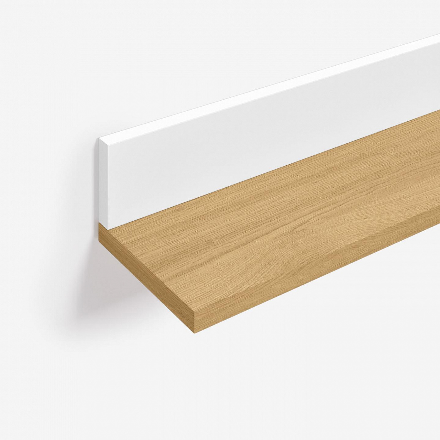 101719 Полка из шпона дуба и белого лака 120 x 13,5 cm La Forma Abilen  - Вид №1