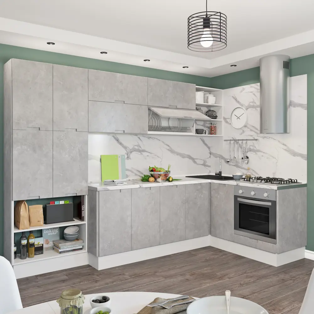 Фасад для кухонного шкафа Берлин 32.9x76.5 см Delinia ID МДФ цвет серый 82011391 STLM-2097565 - Вид №16