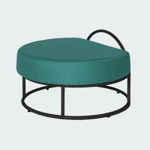 Пуф круглый черный с цветным сиденьем Bauhaus by Varya Schuka WOODI  00-3966308 Зеленый;разноцветный;черный