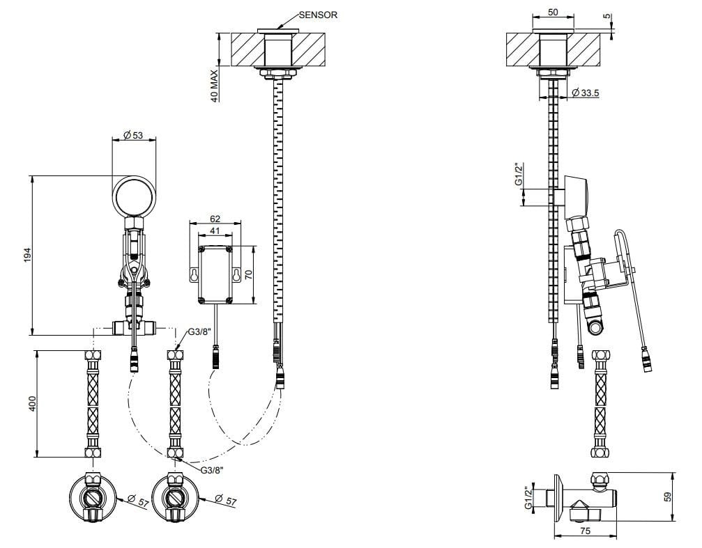 Дистанционное управление электронным пианино из нержавеющей стали Gessi Мелы316 ARCH-00138507 - Вид №1