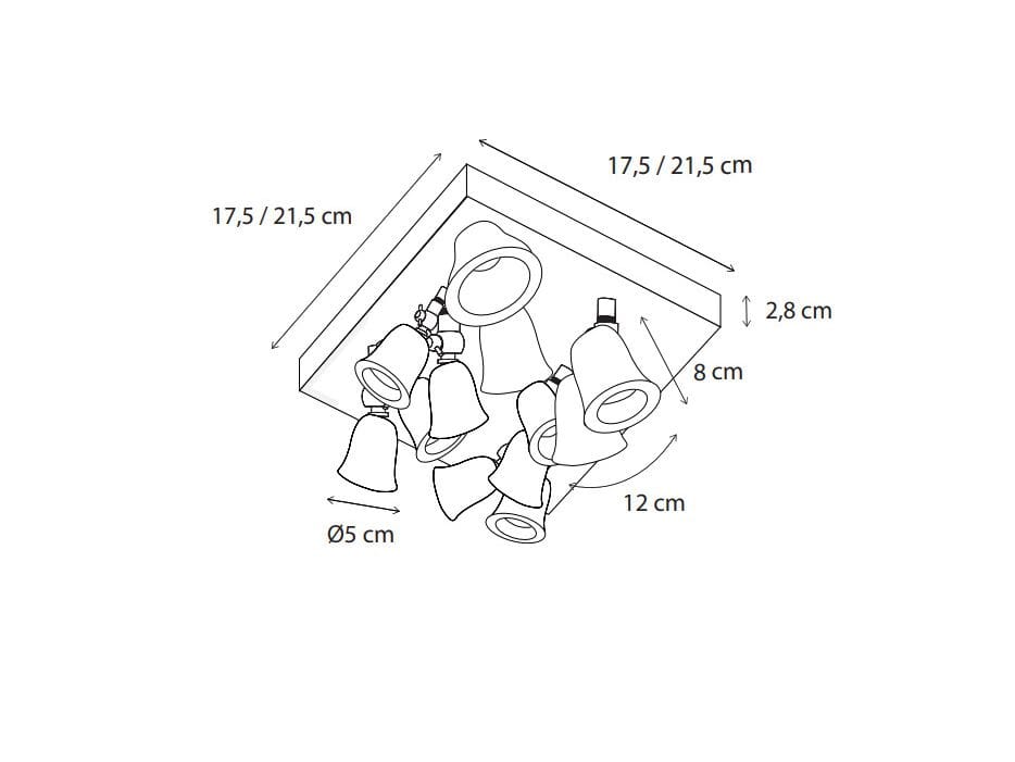 Регулируемая латунная светодиодная потолочная лампа Authentage Lighting Fleure Twin ARCH-00149886 - Вид №2
